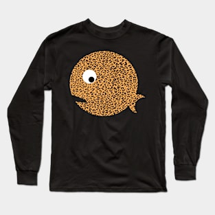 Cute Leopard Print Fish Funny Graphic For Women, Teens & Girls Long Sleeve T-Shirt